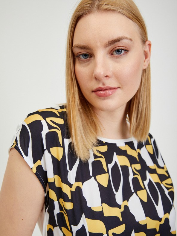 Orsay Gelb-blau gemustertes Damen T-Shirt ORSAY