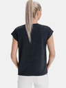 Sam 73 Dunkelgraues bedrucktes T-Shirt für Frauen SAM 73