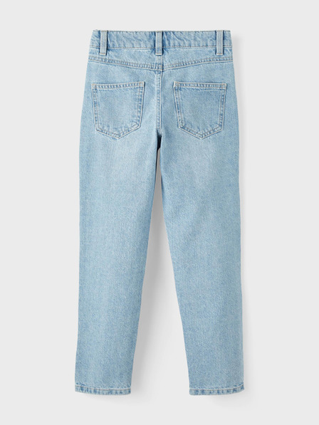 name it Hellblaue Slim Fit-Jeans für Mädchen mit Ripp-Effekt Name it Rose