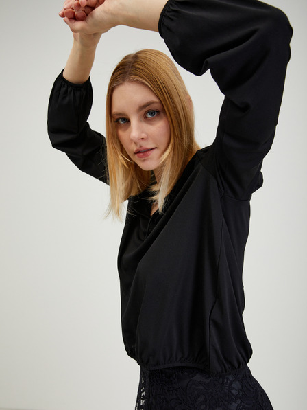 Orsay Schwarze Bluse mit Spitze ORSAY