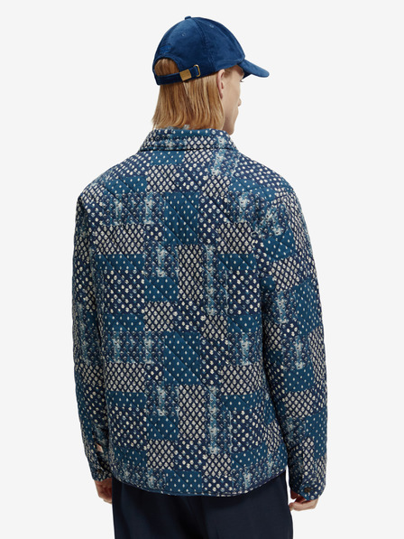 Scotch & Soda Blaue Scotch & Soda Herren Stepphemdjacke mit Muster