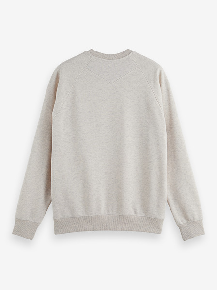 Scotch & Soda Hellgraues gestromtes Herren-Sweatshirt Scotch & Soda