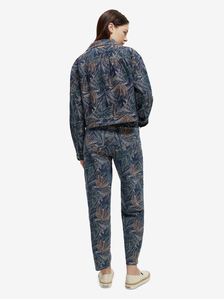 Scotch & Soda Dunkelblaue gemusterte Damen-Jeansjacke von Scotch & Soda