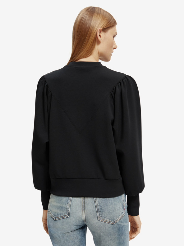 Scotch & Soda Schwarzes Damen-Sweatshirt mit Ballonärmeln Scotch & Soda