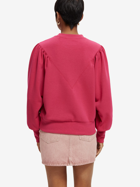 Scotch & Soda Dunkelrosa Scotch & Soda Damen-Sweatshirt mit Ballonärmeln
