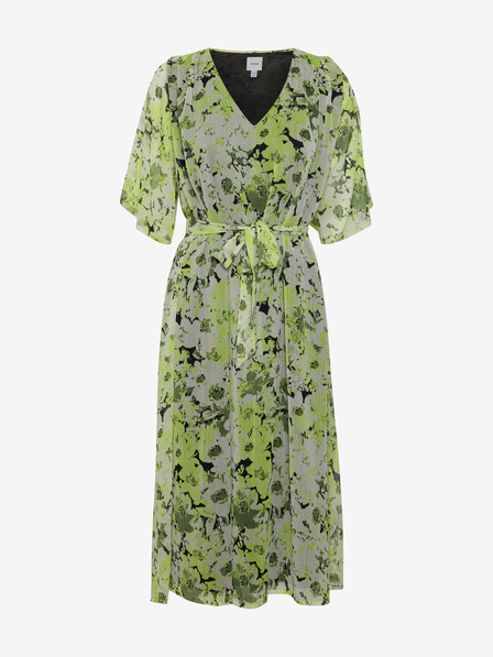 ICHI Hellgrünes Midikleid mit Blumenmuster für Damen ICHI