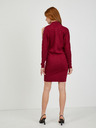 Orsay Burgunderrotes Damen-Pulloverkleid mit Ausschnitten ORSAY