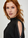 Orsay Schwarzes Damen-Pulloverkleid mit Ausschnitten ORSAY