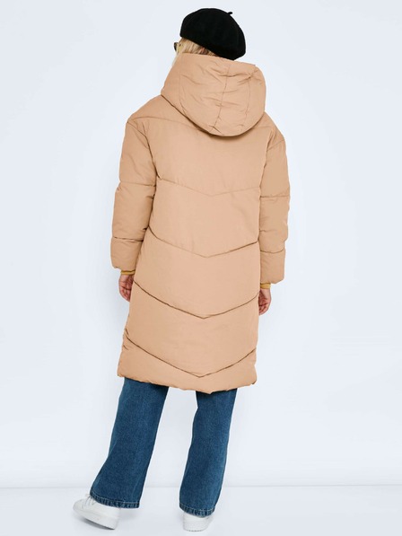 Noisy May Beige gesteppter Mantel mit übergroßer Kapuze Noisy May Tally