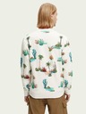 Scotch & Soda Beigefarbenes gemustertes Herren-Sweatshirt Scotch & Soda