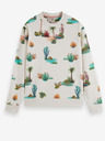Scotch & Soda Beigefarbenes gemustertes Herren-Sweatshirt Scotch & Soda