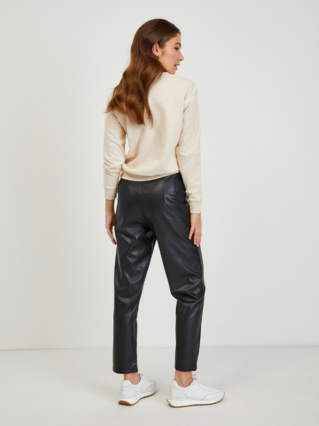 Orsay Schwarze Damen Kunstlederhose Kurzform ORSAY