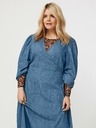 ONLY CARMAKOMA Blaues Damen-Wickelkleid aus Denim ONLY CARMAKOMA Irina