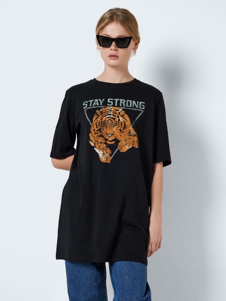 Noisy May Schwarzes verlängertes Damen Oversize Shirt Noisy May Zodiac