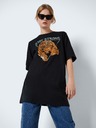 Noisy May Schwarzes verlängertes Damen Oversize Shirt Noisy May Zodiac