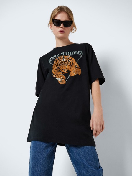 Noisy May Schwarzes verlängertes Damen Oversize Shirt Noisy May Zodiac