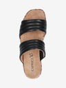 Caprice Schwarze Damen Caprice Leder Hausschuhe