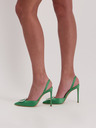 Steve Madden Grüne Satin-Pumps mit hohem Absatz Steve Madden Vionnet