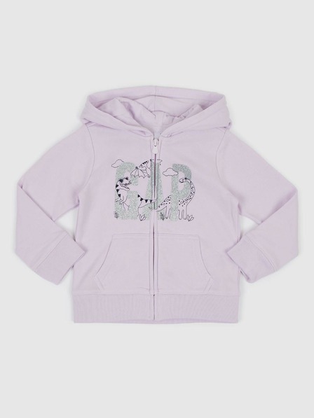GAP Violetter Kapuzenpullover für Mädchen mit Reißverschluss und Kapuze GAP