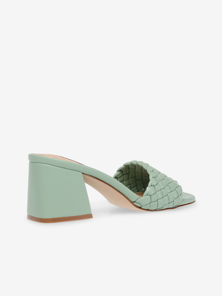 Steve Madden Steve Madden Aspyn Hellgrüne Damen Pantoffeln mit breitem Absatz