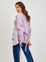 Orsay Hellviolette Hemdjacke mit Fransen ORSAY