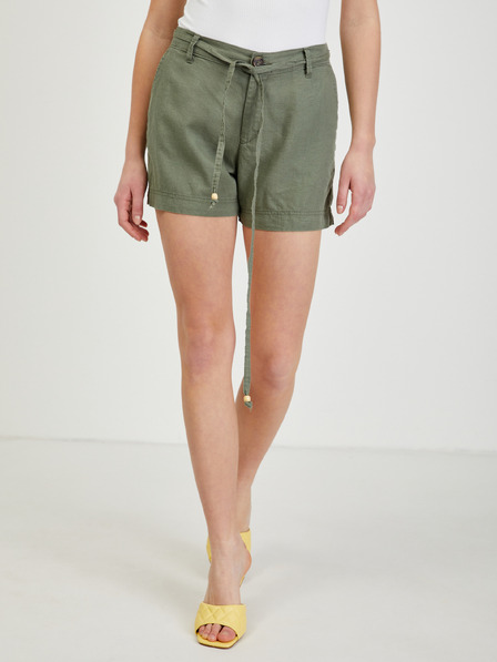 Orsay Khakifarbene Damenshorts aus Leinen ORSAY