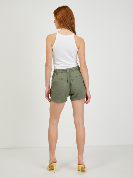 Orsay Khakifarbene Damenshorts aus Leinen ORSAY