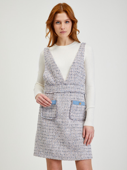 Orsay Hellgraues Damen Tweedkleid ORSAY