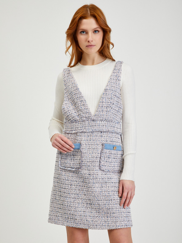 Orsay Hellgraues Damen Tweedkleid ORSAY