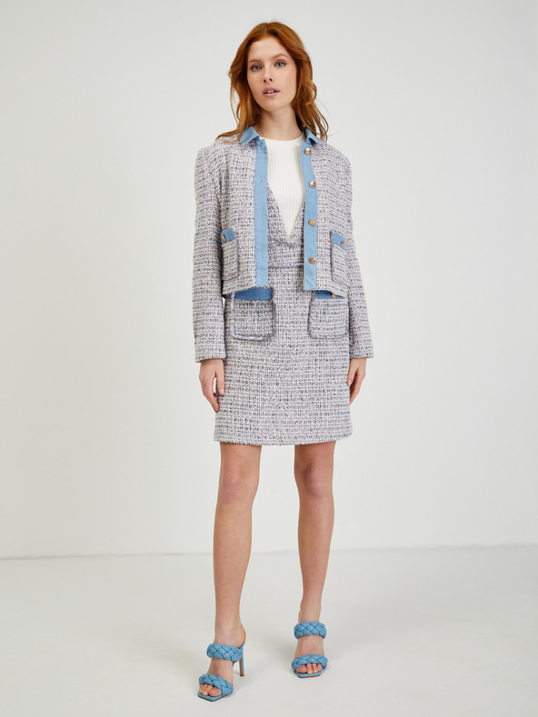 Orsay Hellgraues Damen Tweedkleid ORSAY