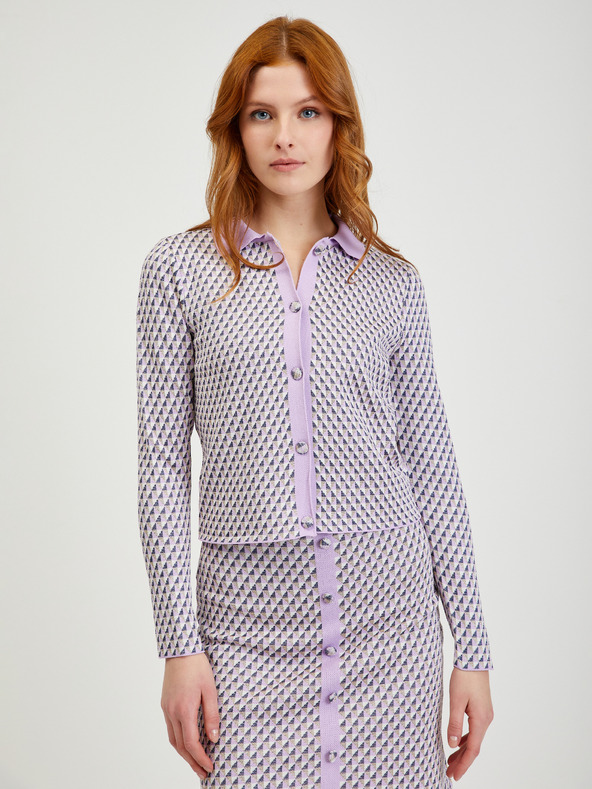 Orsay Helllila gemusterter Damen Cardigan ORSAY