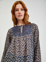 Orsay Dunkelblaue gemusterte Damenbluse ORSAY