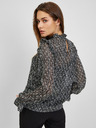 Orsay Schwarze gemusterte Damenbluse ORSAY