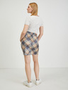Orsay Beige-grauer karierter Damenrock ORSAY