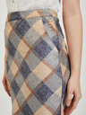 Orsay Beige-grauer karierter Damenrock ORSAY
