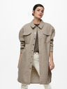 ONLY Beigefarbener leichter Damen-Hemdenmantel ONLY Elaine