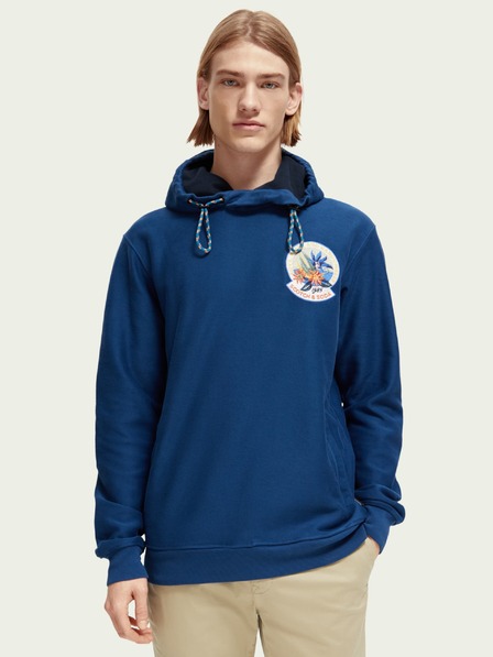 Scotch & Soda Dunkelblauer Herren-Kapuzenpullover Scotch & Soda