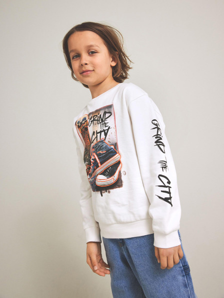 name it Weißes Sweatshirt für Jungen name it Tomanso