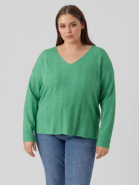Vero Moda Curve Grüner Damen-Pullover VERO MODA CURVE Minnie