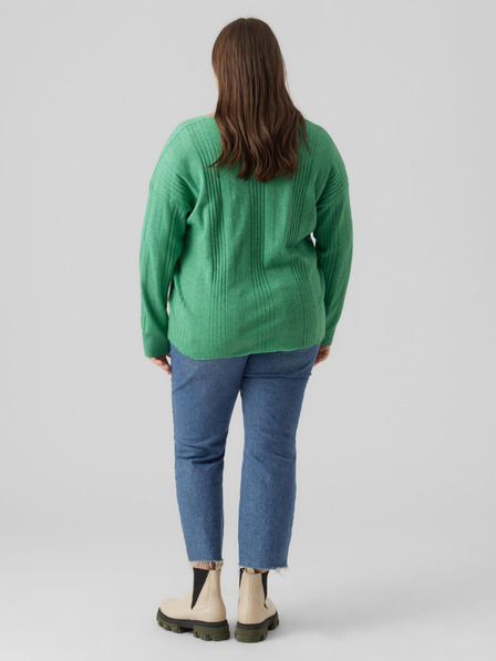 Vero Moda Curve Grüner Damen-Pullover VERO MODA CURVE Minnie