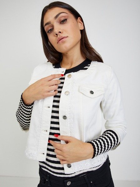 Orsay Cremefarbene Damen-Jeansjacke ORSAY
