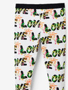 Desigual Weiße gemusterte Leggings für Mädchen Desigual Garden