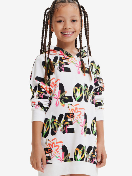 Desigual Desigual Flavia weiß Mädchen gemustertes Sweatshirt