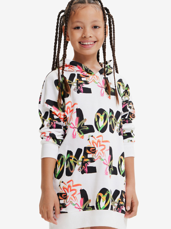 Desigual Desigual Flavia weiß Mädchen gemustertes Sweatshirt