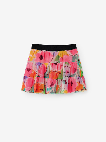 Desigual Desigual Blumen Rosa Mädchenrock mit Blumenmuster