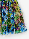 Desigual Blauer und grüner Mädchenrock mit Blumenmuster Desigual Garden