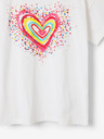 Desigual Weißes Desigual Heart Mädchen T-Shirt