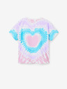 Desigual Weißes und lila Batik-T-Shirt für Mädchen Desigual Hippie