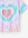 Desigual Weißes und lila Batik-T-Shirt für Mädchen Desigual Hippie