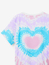 Desigual Weißes und lila Batik-T-Shirt für Mädchen Desigual Hippie